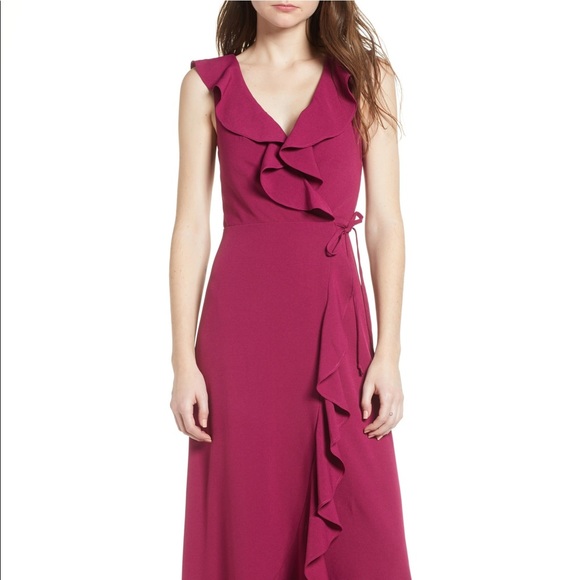 Leith Ruffle Wrap Maxi Dress - Picture 1 of 4